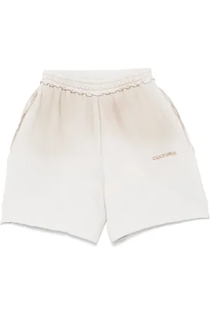 CULTURA Embroidered-logo track shorts