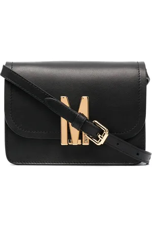Moschino M logo-plaque bag