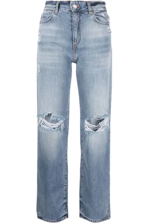 Pinko Straight-leg ripped jeans