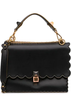 Fendi 2010-2024 Medium Scalloped Leather Kan I satchel