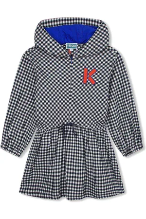 Kenzo Check-print hooded dress
