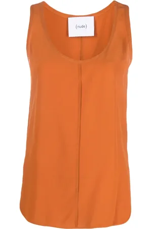 NUDE Round-neck silk tank top