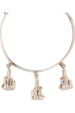 Natasha Zinko Middle Finger choker necklace