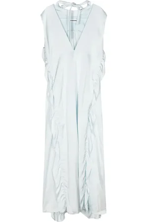 Jil Sander Ruffle-trim satin maxi dress