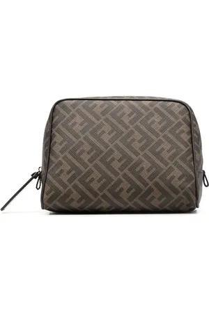 Fendi FF-pattern calf leather wash bag