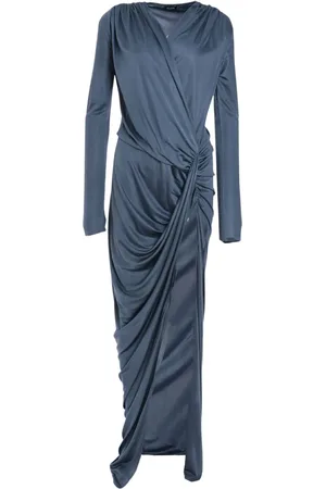 Atlein V-neck draped maxi dress