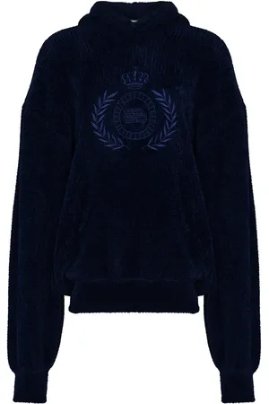 Balenciaga Embroidered BB logo fleece hoodie