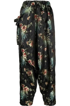 JUNYA WATANABE Jacquard tapered-leg cropped trousers