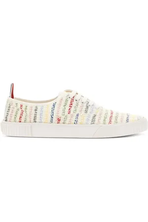 Thom Browne Heritage seersucker tulle sneakers