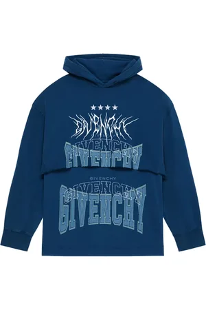 Givenchy Logo-print layered cotton hoodie
