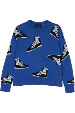 AMIRI Trainers-print knitted sweatshirt