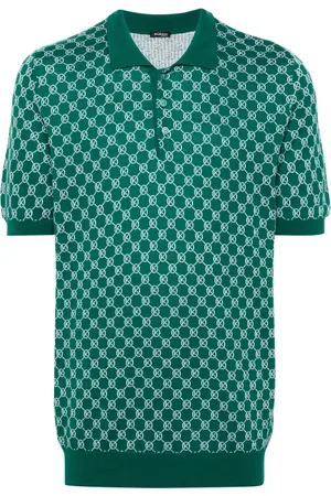 Kiton Monogram-pattern knitted polo shirt