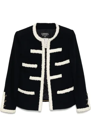 CHANEL 1995 boucl??-trimmed jacket