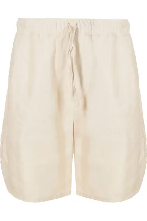 HANDRED Drawstring-waist linen shorts