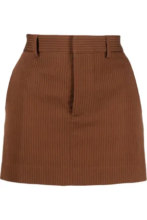 PETAR PETROV Stripe-print thigh-length skirt