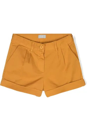 Il gufo Pleated cotton chino shorts