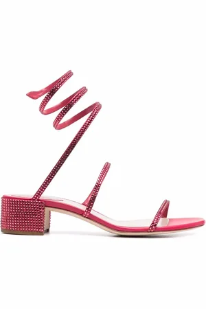 RENE CAOVILLA Ankle-strap crystal-embellished sandals