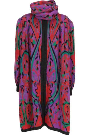 VALENTINO GARAVANI 1980s jacquard wool cardi-coat