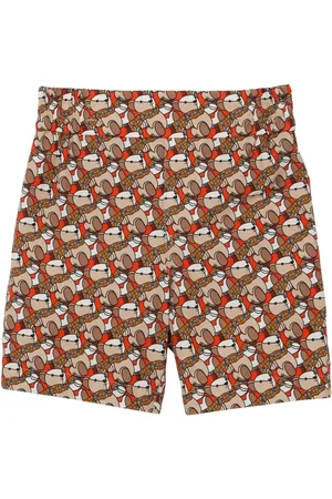 Burberry Thomas Bear-print cotton shorts