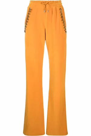 Philipp Plein Crystal Chain velvet track pants