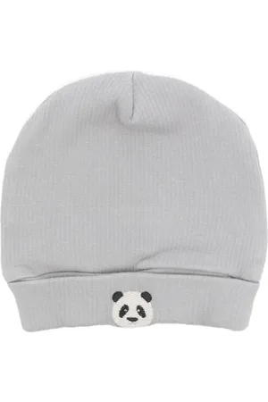 Donsje Panda-embroidery beanie