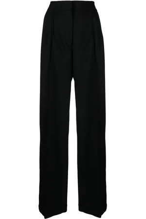 Maison Kitsuné Pleated wool-blend wide-leg trousers