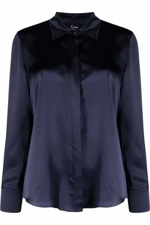 CARINE GILSON Long-sleeve silk-satin shirt