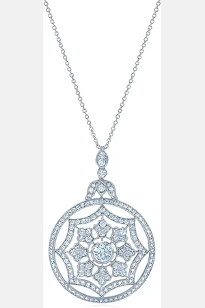 Kwiat 18kt white gold Splendor diamond web pendant necklace