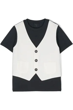 FAY Layered cotton T-shirt