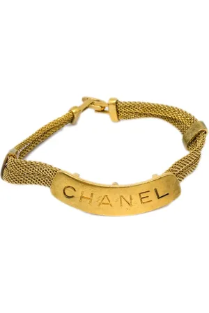 CHANEL 1998 logo-plaque bracelet