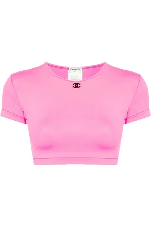 CHANEL 1995 CC cropped T-shirt