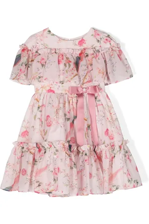 PATACHOU Floral-patterned ruffled chiffon dress