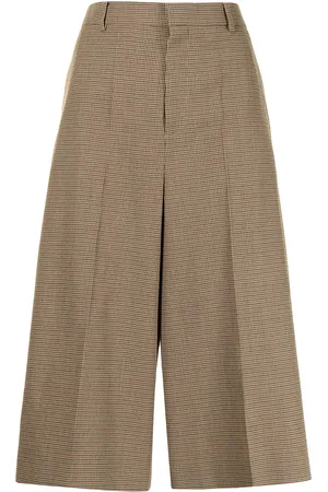 Céline 2019 pre-owned check-print wool culottes