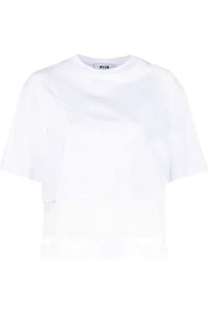 Msgm Lace-detailed T-shirt