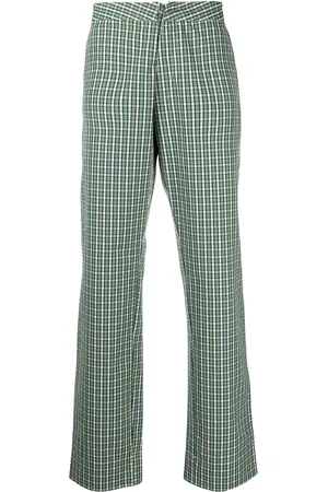 WALTER VAN BEIRENDONCK Royal check straight-leg trousers