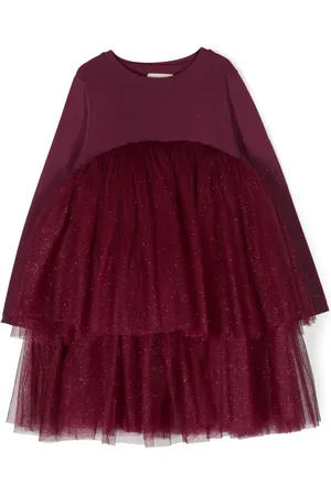 DOUUOD KIDS Glittler-embellished tutu dress