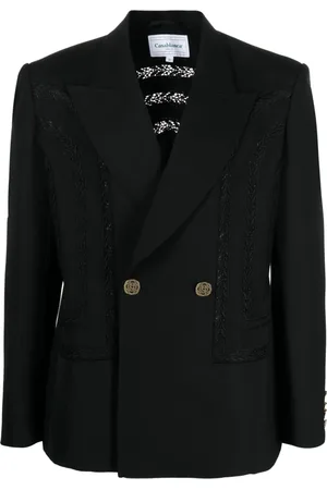 Casablanca Broderie anglaise double-breasted blazer