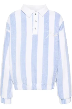 Rhude Striped Loop Terry polo shirt