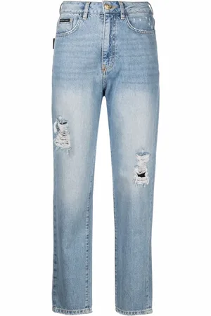 Philipp Plein Cropped boyfriend jeans