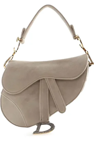 Dior 2020 Mini Velvet Crystal Embellished Saddle satchel