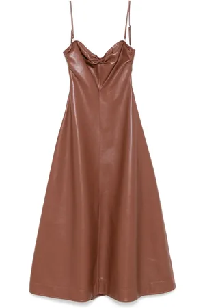 Nanushka Faux-leather midi dress