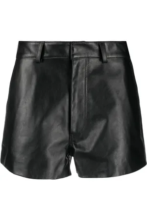 GCDS Thigh-length leather shorts