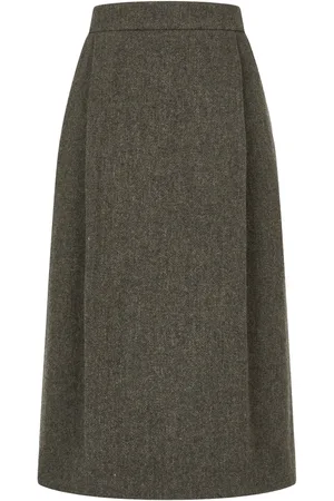 Studio Tomboy Herringbone wool pencil skirt