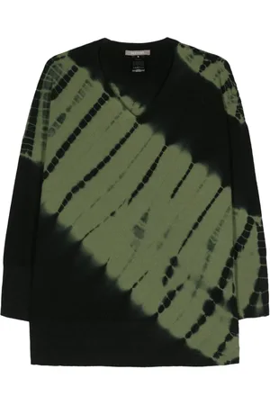 SUZUSAN Tesuji Yoroidan Shibori diagonal-pattern cashmere jumper