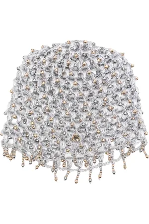 Paco rabanne Crochet-knit metallic hat