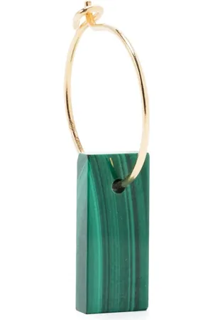 Aliita 18kt yellow Diaspro malachite earring