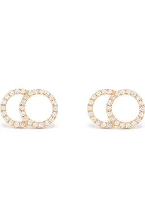 COURBET 18kt recycled yellow CELESTE large pav?? set laboratory-grown diamond stud earrings