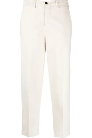 BRIGLIA Mid-rise tapered cropped trousers