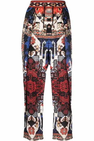 Balmain Abstract pattern-print cropped trousers