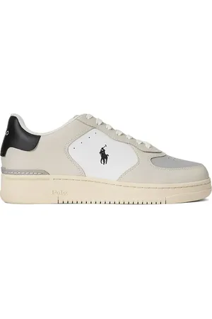 Ralph Lauren Logo-embroidered leather sneakers